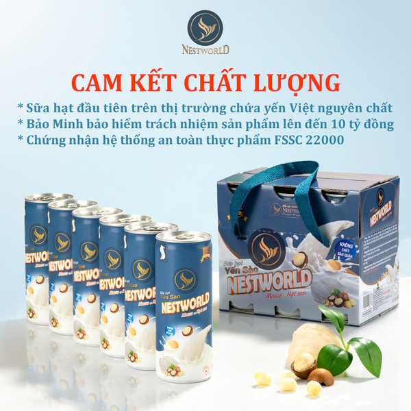SỮA HẠT YẾN SÀO NESTWORLD MACCA VÀ HẠT SEN