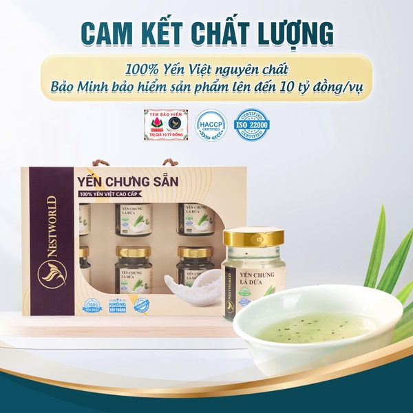 [SET 6 HŨ] YẾN CHƯNG LÁ DỨA NESTWORLD
