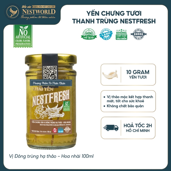 [Hỏa tốc HCM] Yến chưng tươi thanh trùng Nestfresh100ml (10gram yến)