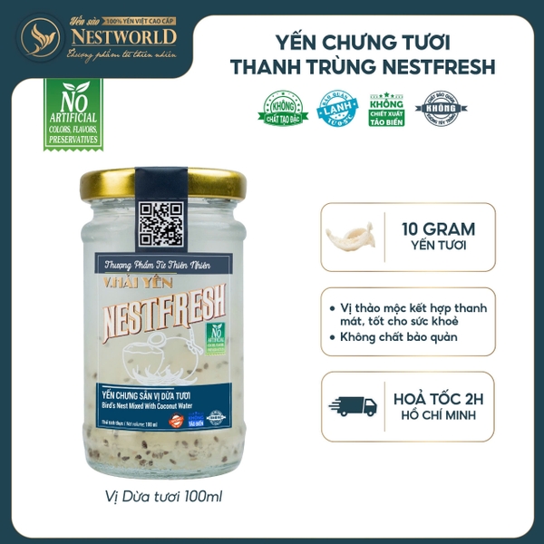 [Hỏa tốc HCM] Yến chưng tươi thanh trùng Nestfresh100ml (10gram yến)