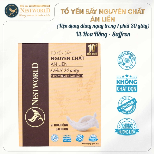 [Mới] Tổ Yến Sấy Nguyên Chất Ăn Liền NESTWORLD - Hộp 1 Thanh Yến