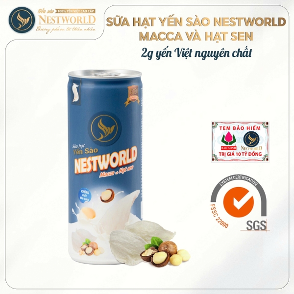 SỮA HẠT YẾN SÀO NESTWORLD MACCA VÀ HẠT SEN