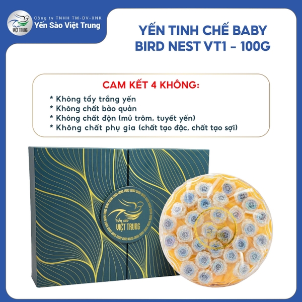 Yến sào Việt Trung - Yến tinh chế baby - Bird Nest VT1