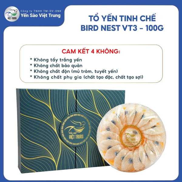 Yến sào Việt Trung - Tổ Yến Tinh Chế - Bird Nest VT3