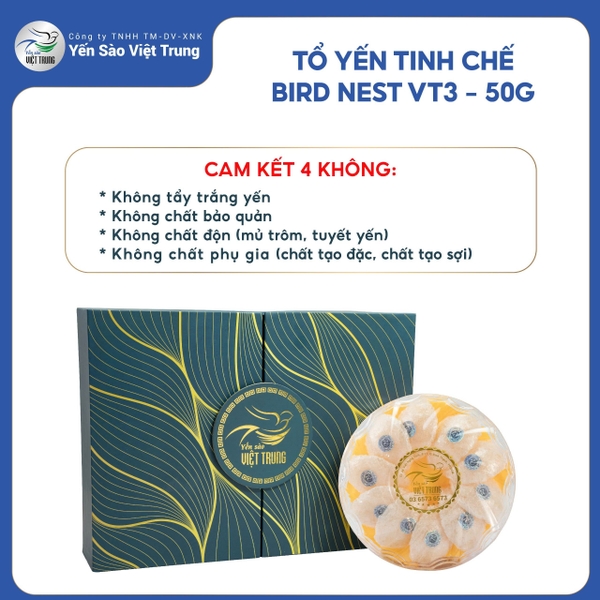 Yến sào Việt Trung - Tổ Yến Tinh Chế - Bird Nest VT3