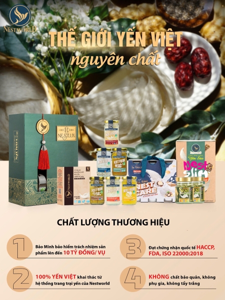 [Mới] Tổ Yến Sấy Nguyên Chất Ăn Liền NESTWORLD - Hộp 1 Thanh Yến