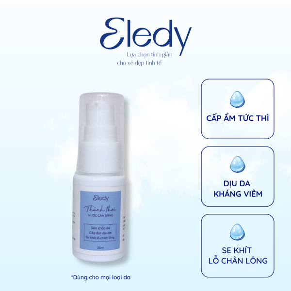 Nước cân bằng Thảnh Thơi ELEDY - Cân bằng pH, se khít lỗ chân lông cho mọi loại da 20ml