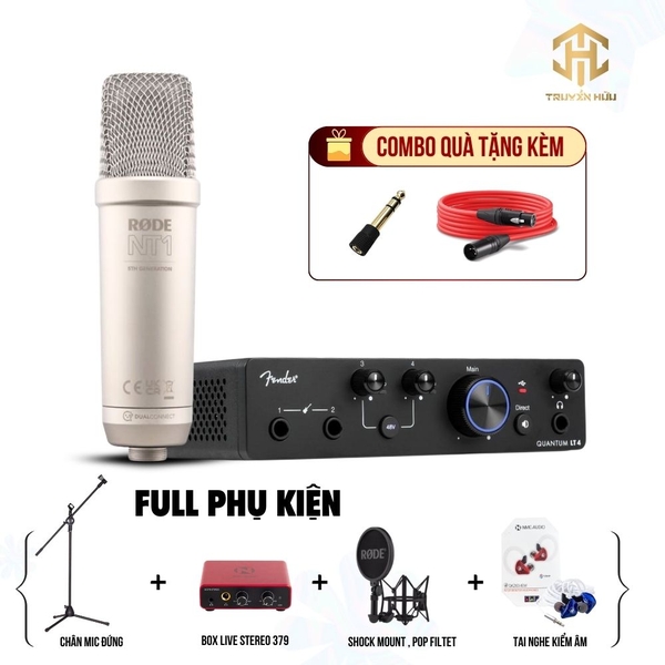 Combo Thu Âm Rode NT1 5th + Fender Quantum LT4 (Boxlive 379)