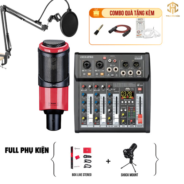 Combo Livestream Italian Stage 2MIX4 Pro+ Micro K320 (Boxlive 378)