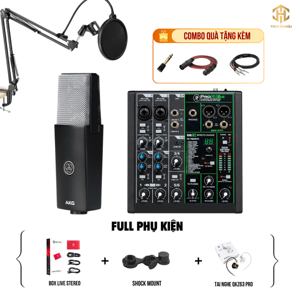 Combo Livestream MACKIE PROFX 6V3 + Micro C104 (Boxlive 378)