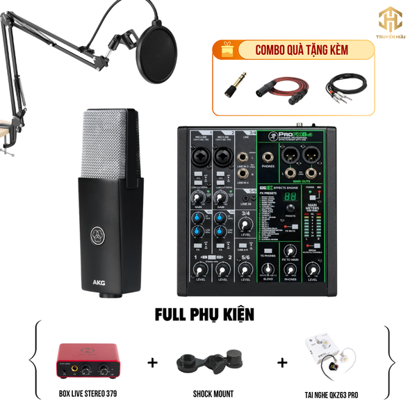 Combo Livestream MACKIE PROFX 6V3 + Micro C104 (Boxlive 379)