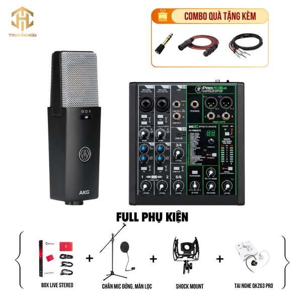 Combo Livestream MACKIE PROFX 6V3 + Micro C114 (Boxlive 378)