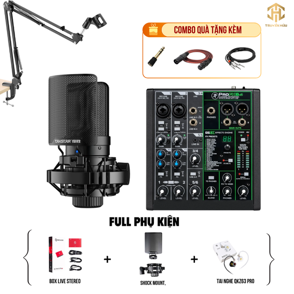Combo Livestream MACKIE PROFX 6V3 + Micro SM8B (Boxlive 378)