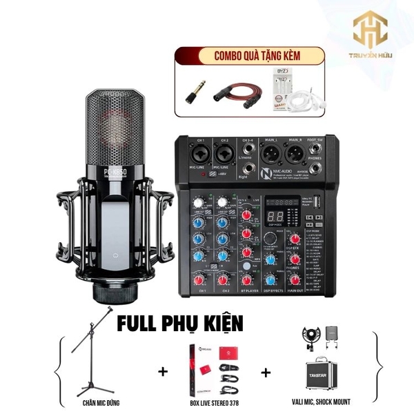 Combo Livestream Mixer AMX06 + Micro K850 (Boxlive 378)