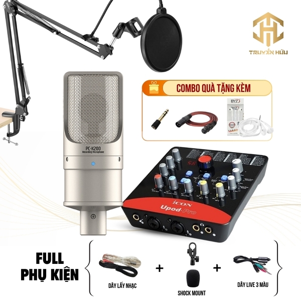 [ COMBO BASIC ] Soundcard ICON + K200 Pro