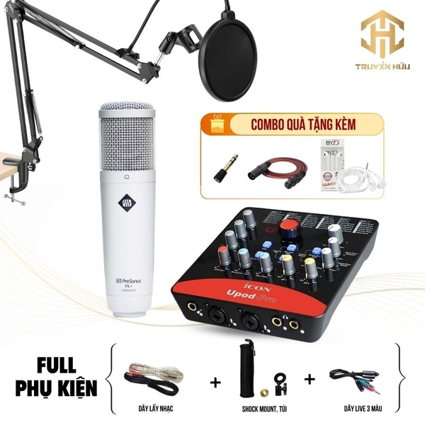 Combo Livestream Soundcard ICON + PX-1 (Dây live 3 màu)