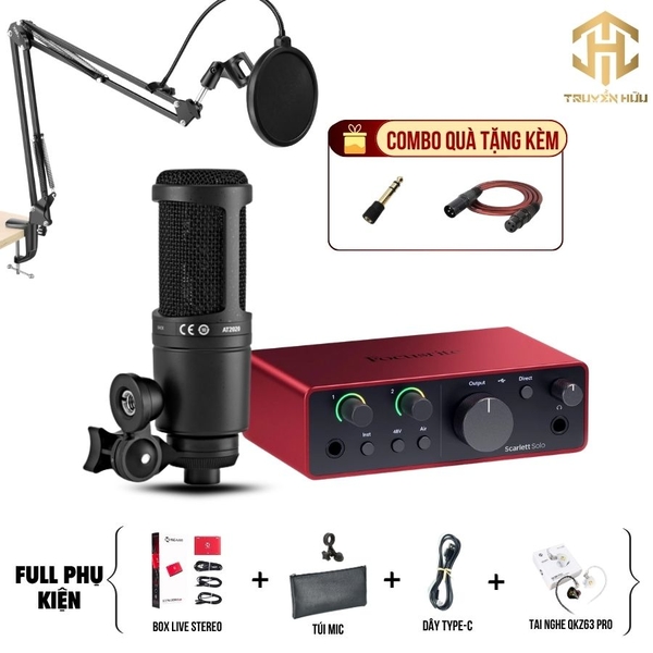 [ +QKZ63 ] Soundcard Solo Gen4 + Micro AT2020