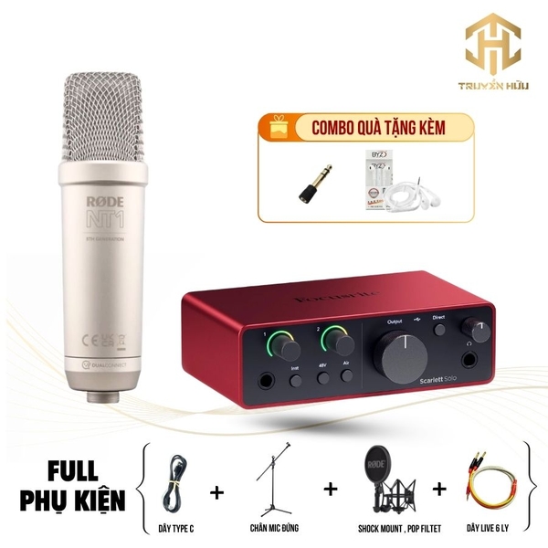 Combo Livestream SOLO GEN 4 + Micro Rode NT1 (Dây live 2 out)