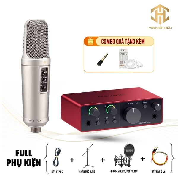 Combo Livestream SOLO GEN 4 + Micro Rode NT2-A (Dây live 2 out)