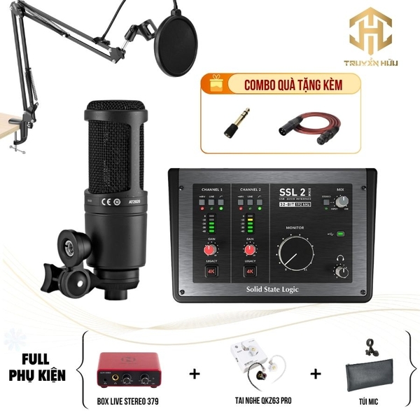 Combo Livestream SSL 2 MKII + Micro AT2020 (Boxlive 379)