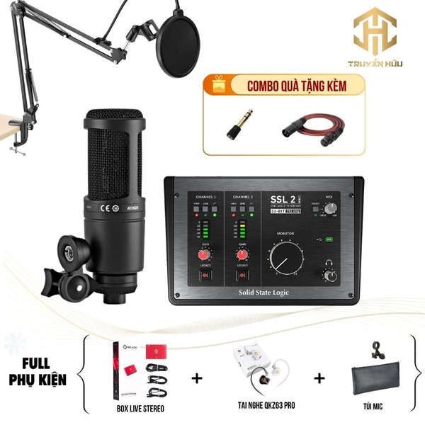 Combo Livestream SSL 2 MKII + Micro AT2020 (Boxlive 378)