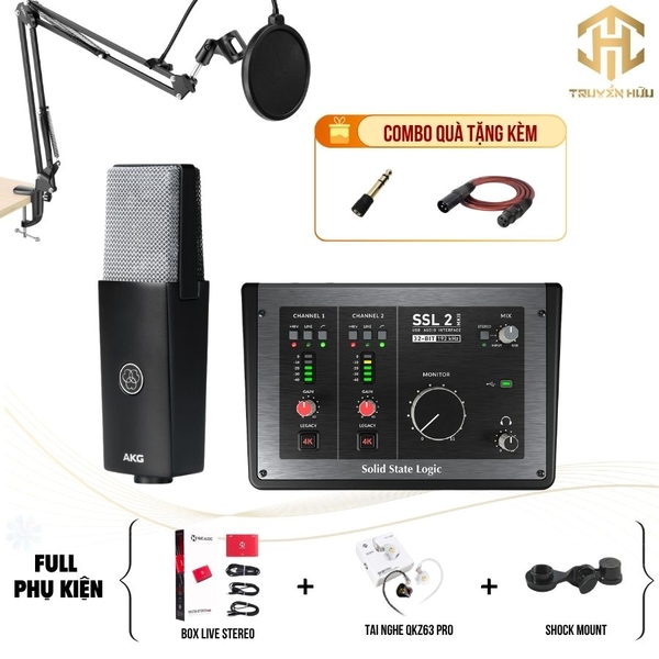 Combo Livestream SSL 2 MKII + Micro C104 (Boxlive 378)
