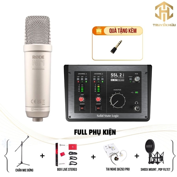 Combo Livestream SSL 2 MKII + Micro RODE NT1 (Boxlive 378)