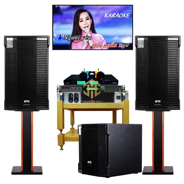 Bộ Dàn Karaoke TH05 Loa Kiwi LK12 + Đẩy KD500 Plus +Vang Số Fedyco Xt1000 +Micro AWR 820D + Sub KiWi SW12
