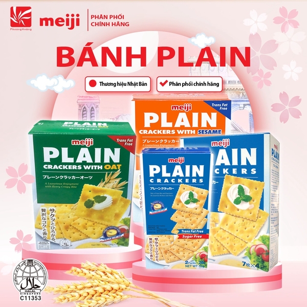 [ BÁNH MEIJI NHẬT BẢN ] Plain Cracker 104G/52G