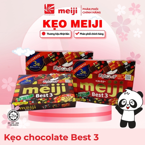 [CHOCOLATE MEIJI] Kẹo Socola Meiji Best 3 mixed 27 cái (108g)