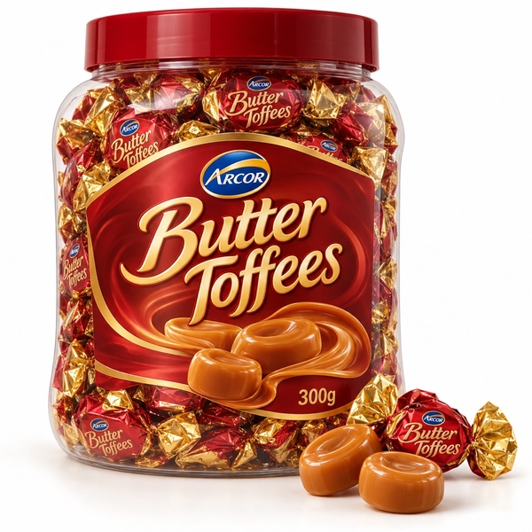 Kẹo Butter Toffees LG nhựa Cao  300g*12