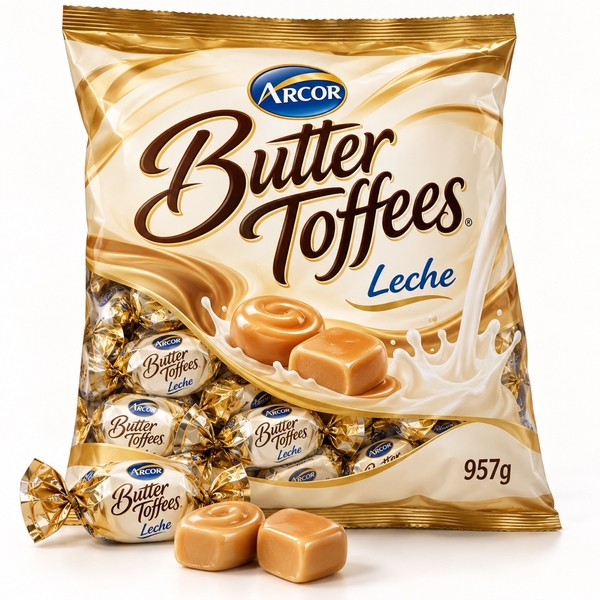 Kẹo Butter Toffees Leche - sữa mềm 957g*6