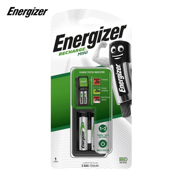 Máy sạc pin Energizer CH2PC3 MINI (tặng kèm 2 pin AAA 700mAh)