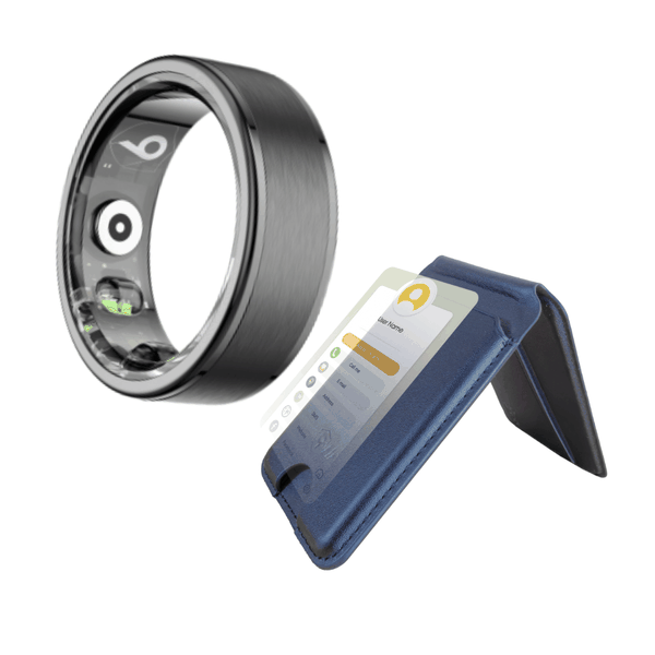 Nhẫn thông minh 9Fit Tặng Ví 9FIT E-Biz Card Wallet Stand Midnight Blue