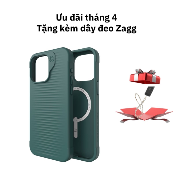 Ốp lưng iPhone 15 series - ZAGG Luxe Snap - Green