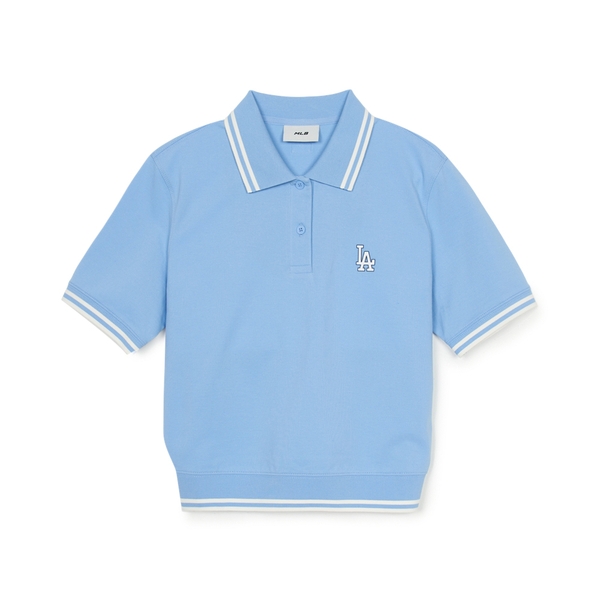 Áo Croptop MLB Women's Basic Crop Collar T-Shirt LA Dodgers Blue