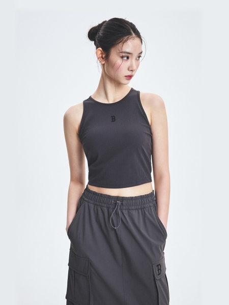 Áo Croptop MLB Women's Basic Small Logo Golji Crop Top Boston Red Sox Grey