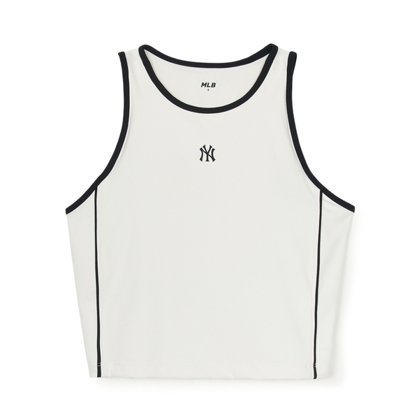 Áo Croptop MLB Women's Basic Small Logo Crop Top New York Yankees Ivory