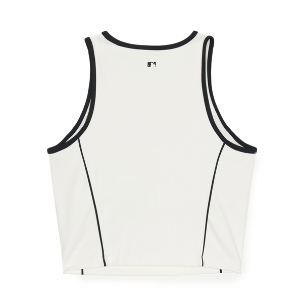 Áo Croptop MLB Women's Basic Small Logo Crop Top New York Yankees Ivory