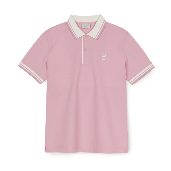 Áo Polo MLB Basic Cara Color Comfortable Fit Cara T-Shirt Boston Red Sox Pink