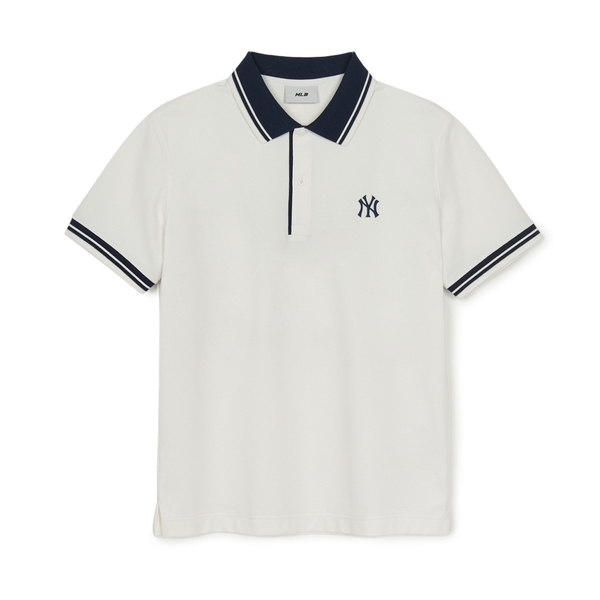 Áo Polo MLB Basic Cara Color Comfortable Fit Cara T-Shirt New York Yankees Ivory