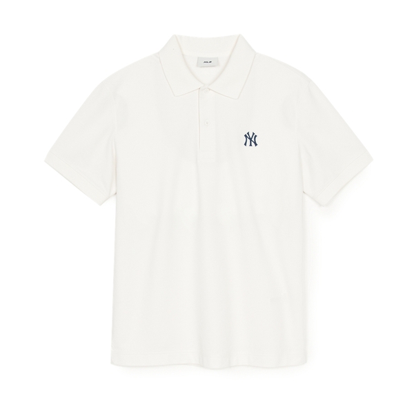 Áo Polo MLB Basic Comfortable Fit Collar T-Shirt New York Yankees Ivory