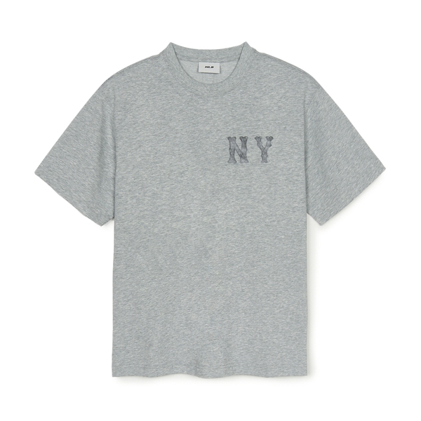 Áo Thun MLB Basic Denim-like Coopers Overfit Short Sleeve T-shirt New York Yankees Grey