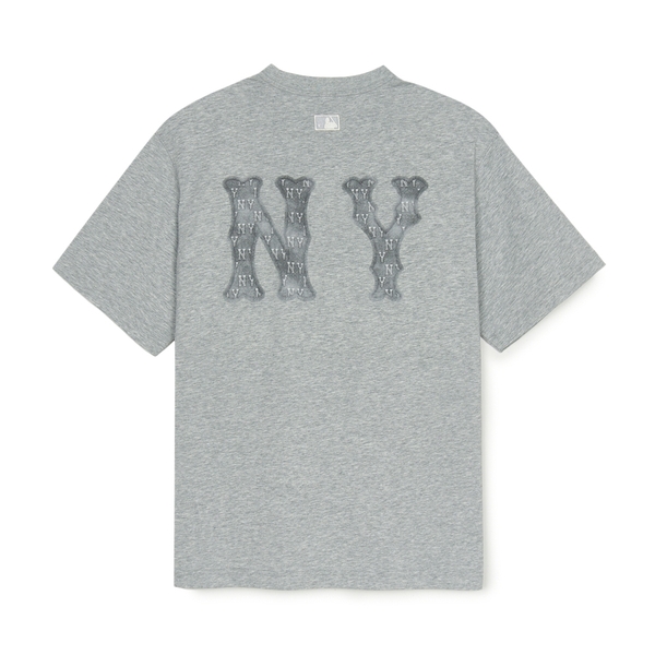 Áo Thun MLB Basic Denim-like Coopers Overfit Short Sleeve T-shirt New York Yankees Grey