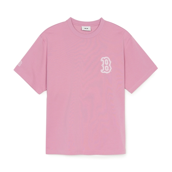 Áo Thun MLB Basic Street Logo Overfit Short Sleeve T-Shirt Boston Red Sox Pink