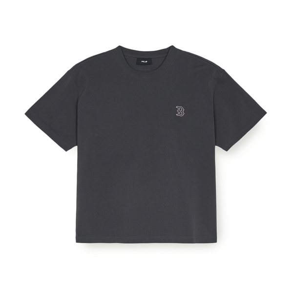 Áo Thun MLB Basic Heavyweight Overfit Short Sleeve T-Shirt Boston Red Sox Grey