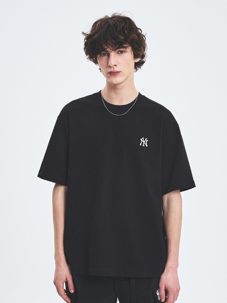 Áo Thun MLB Basic Heavyweight Overfit Short Sleeve T-Shirt New York Yankees Black