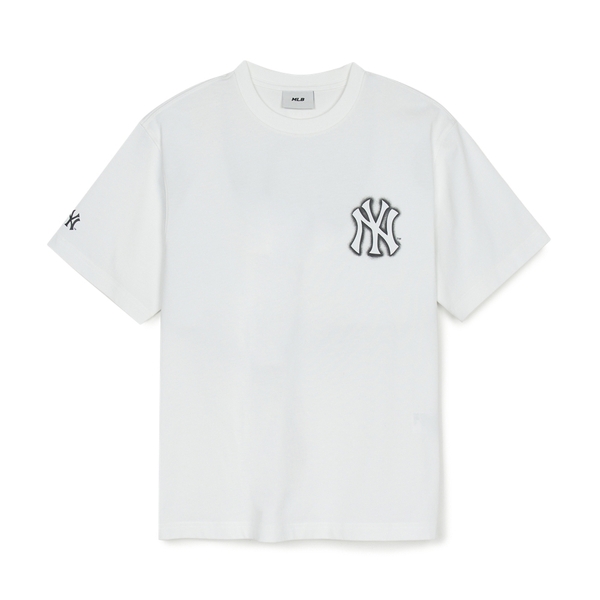 Áo Thun MLB Basic Street Logo Overfit Short Sleeve T-Shirt New York Yankees White