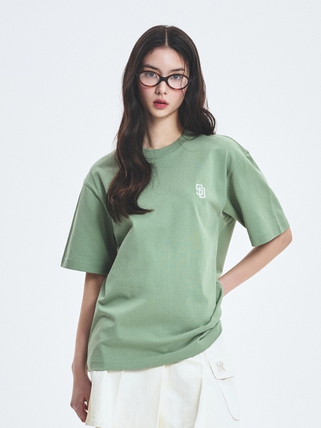 Áo Thun MLB Basic Heavyweight Overfit Short Sleeve T-Shirt San Diego Padres Khaki