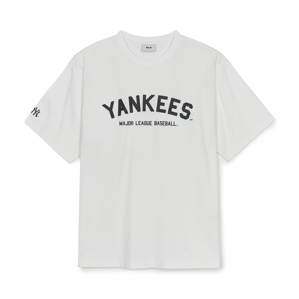 Áo Thun MLB Varsity Big Logo Overfit Short Sleeve T-Shirt New York Yankees White